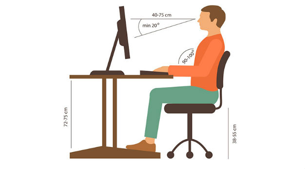 Espacio de trabajo optimizado para salud visual